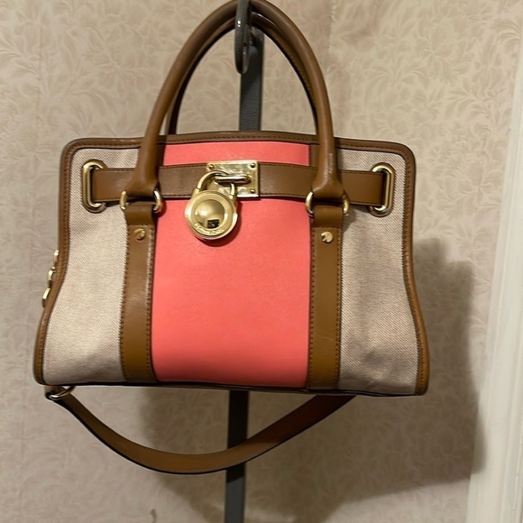 Michael Kors Handbags - Micheal kors Canvas Leather Sachel